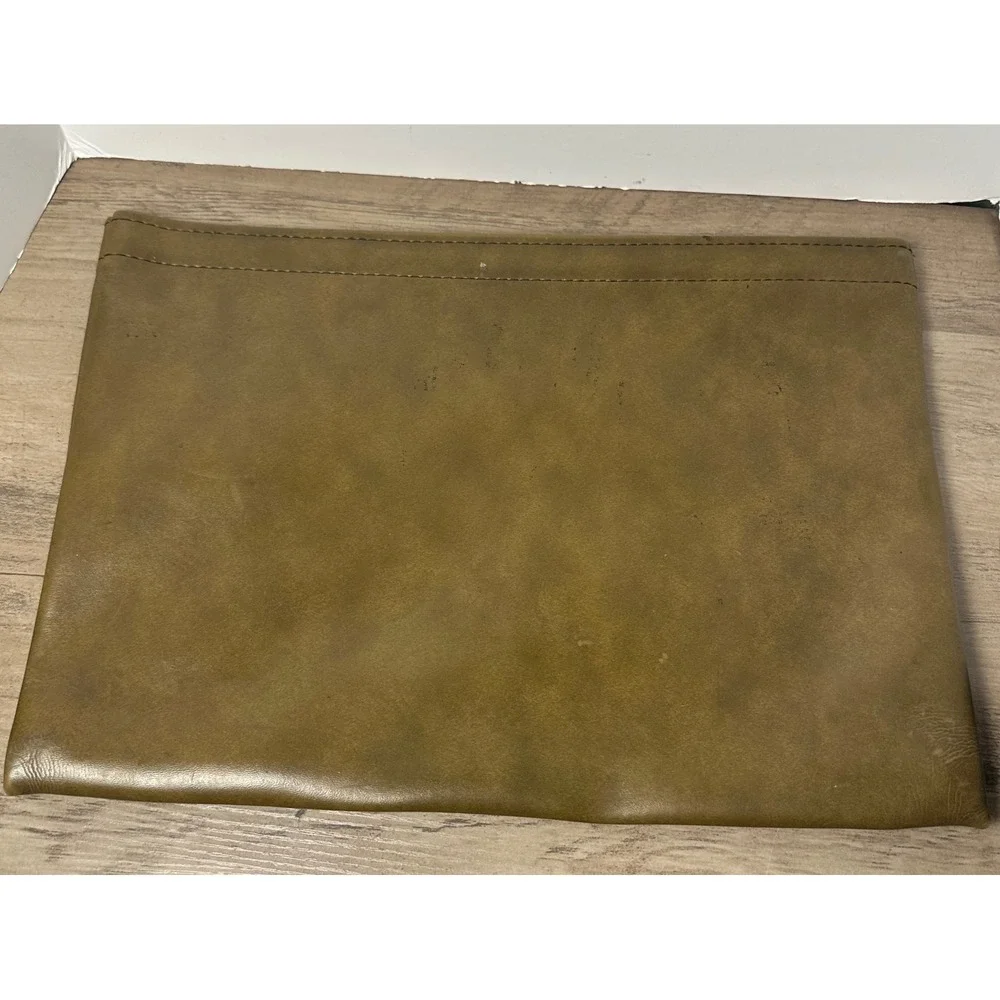First National Bank of Oregon Vintage‎ Leather Hinged Pouch Clutch Organizer